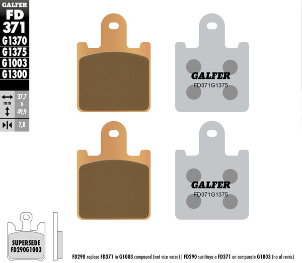 GALFER 刹车片 SINTERED CERAMIC FD371G1375