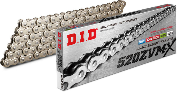 D.I.D 链条 SUPER STREET 520ZVMXS-130L X-RING CHAIN NICKEL