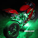 XK GLOW 照明 Multi-color Motorcycle LED Accent Light Kit w/Remote Key Fob