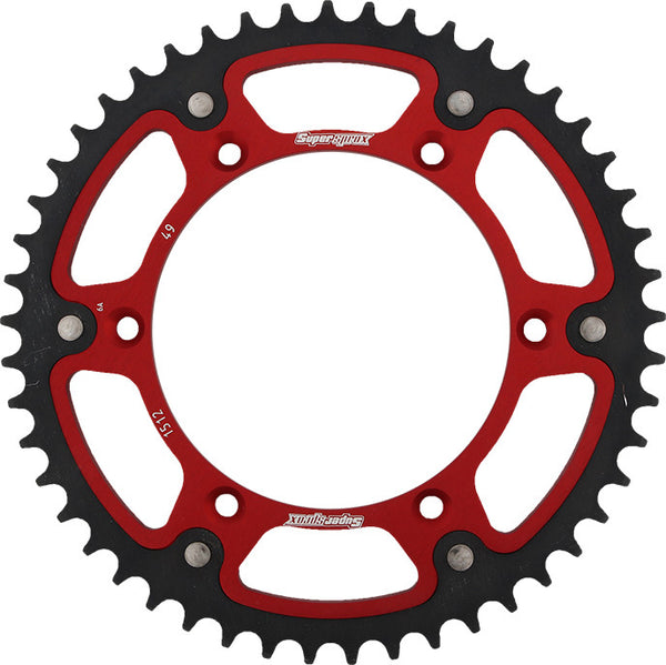 SUPERSPROX 链轮 REAR STEALTH SPROCKET ALU/STL 49T-520 红 GAS/SHE