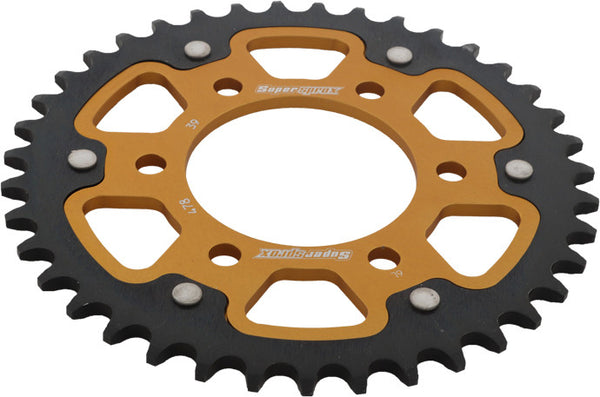 SUPERSPROX 链轮 REAR STEALTH SPROCKET ALU/STL 39T-520 GLD KAW/POL