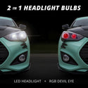 XK GLOW 照明 H4 LED RGB Bulb Kit