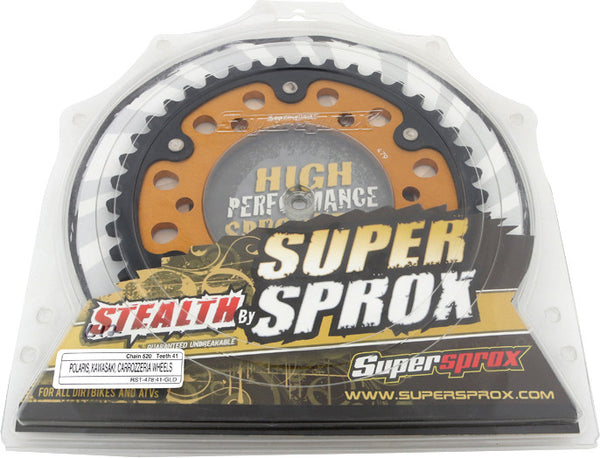 SUPERSPROX 链轮 REAR STEALTH SPROCKET ALU/STL 41T-530 GLD KAW/SUZ/YAM