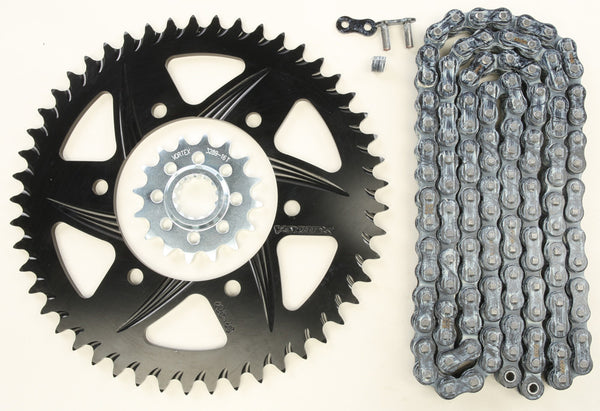 VORTEX 链轮/链条套件 STL/ALU 16/49T 黑 RX3 520-120L BLK