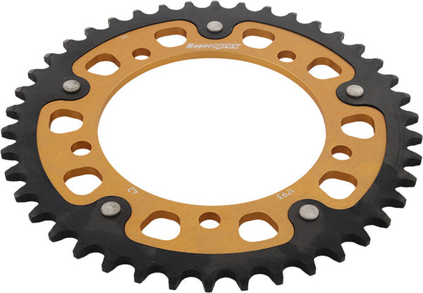 SUPERSPROX 链轮 REAR STEALTH SPROCKET ALU/STL 42T-520 GLD HAY/SUZ/TRI