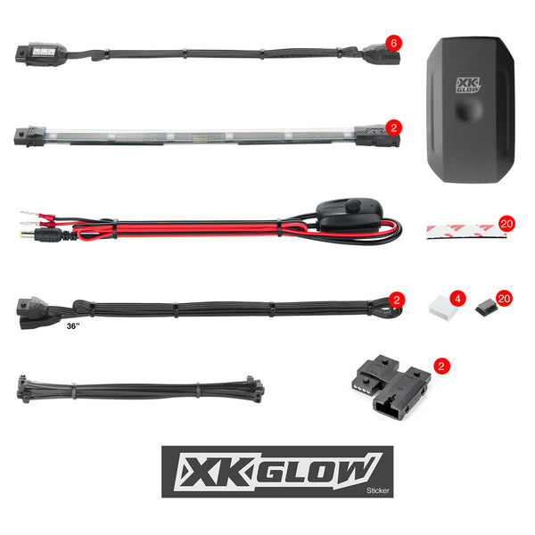 XK GLOW 照明 Chrome LED Accent Light Kit