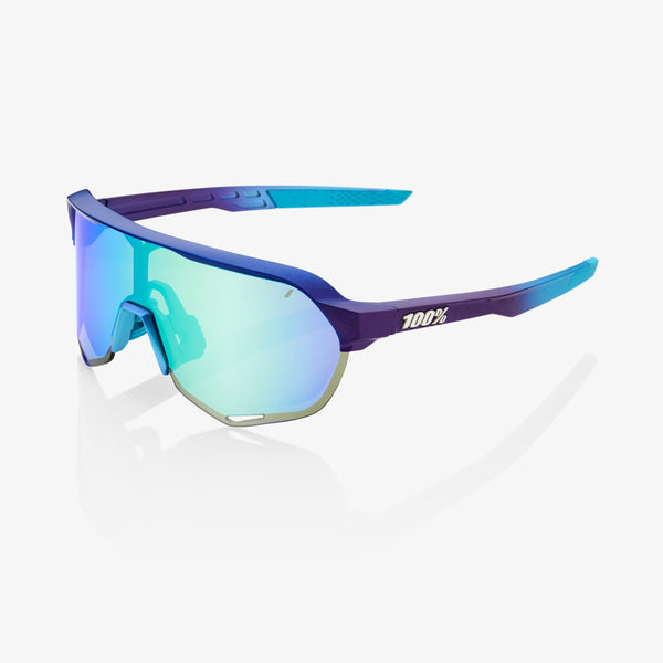 100% 运动眼镜 100% S2 - 哑光 Metallic Into the Fade - 蓝 Topaz Multilayer Mirror Lens