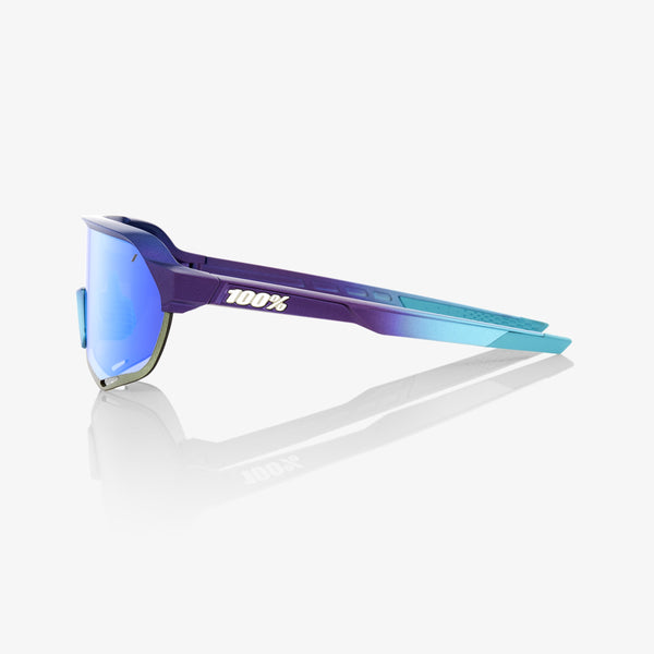 100% 运动眼镜 100% S2 - 哑光 Metallic Into the Fade - 蓝 Topaz Multilayer Mirror Lens