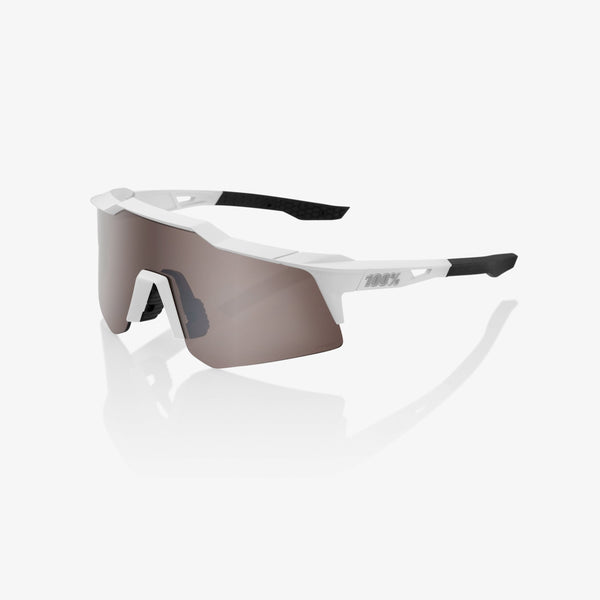 100% 运动眼镜 100% Speedcraft XS - 哑光 白 - Hiper 银 Mirror Lens