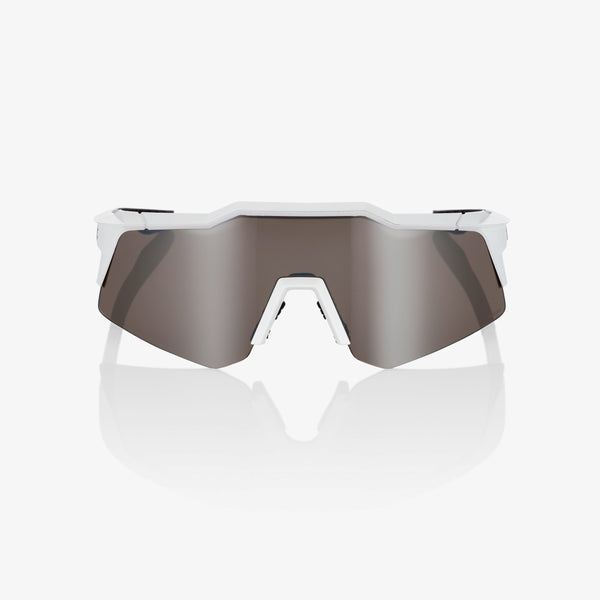 100% 运动眼镜 100% Speedcraft XS - 哑光 白 - Hiper 银 Mirror Lens
