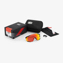 100% Racetrap 运动眼镜 100% Racetrap - Soft Tact 黑 - Hiper 红 Multilayer Mirror Lens
