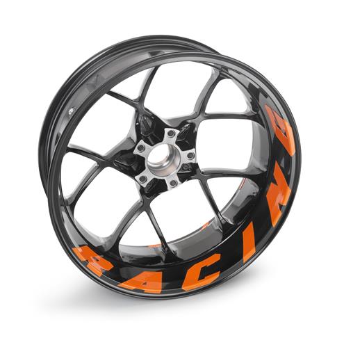 KTM "Racing" Rim Sticker Kit (Orange/White) 1290 Super Duke GT/R 2014-2021