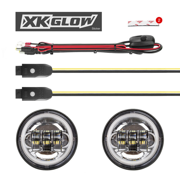 XK GLOW 照明 4.5" XK Chrome Driving Lights