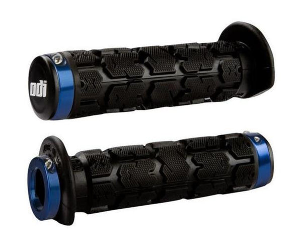 ODI 手把胶 J30RGB-U 130mm Rogue ATV Lock-On Grips - 蓝 Clamp (黑)