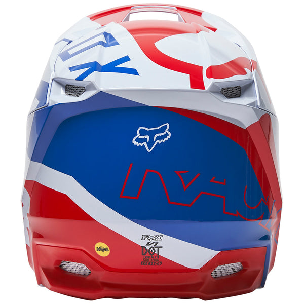 FOX 头盔 V1 Skew Helmet ECE [白/红/蓝]
