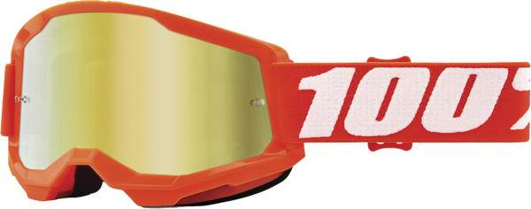 100% 风镜 Strata 2 Goggles Orange Gold Mirror