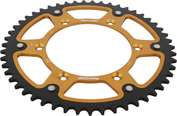 SUPERSPROX 链轮 REAR STEALTH SPROCKET ALU/STL 51T-520 GLD YAM