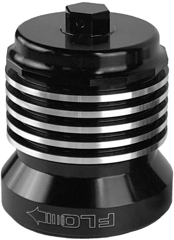 PCRACING 油滤 FLO REUSUABLE OIL FILTER 黑/POLISHED FINS