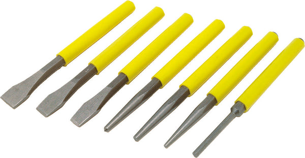PERFORMANCE TOOL 工具 7 Piece Chisel & Punch Set