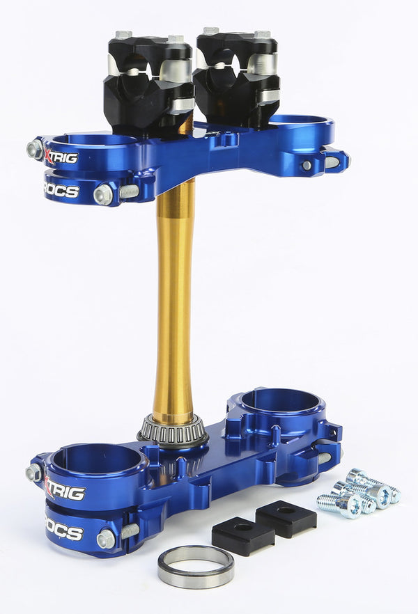 XTRIG 车把 ROCS TECH CLAMP SET 蓝 YAMAHA 22MM