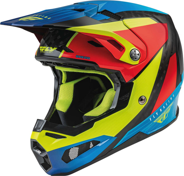 FLY RACING 头盔 Formula Carbon Prime Motocross Helmet Yellow/Blue/Red