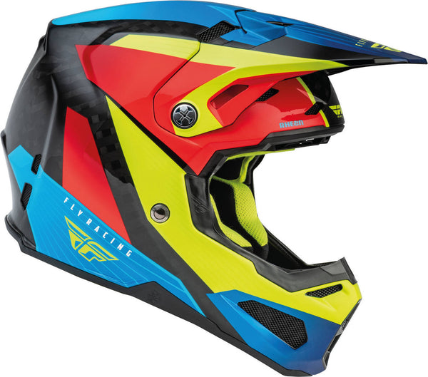 FLY RACING 头盔 Formula Carbon Prime Motocross Helmet Yellow/Blue/Red