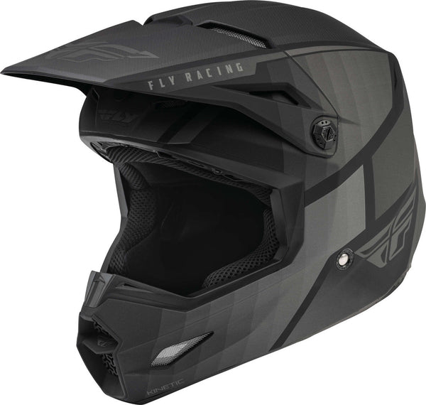 FLY RACING 头盔 Kinetic Drift Youth Motocross Helmet Black/Gray