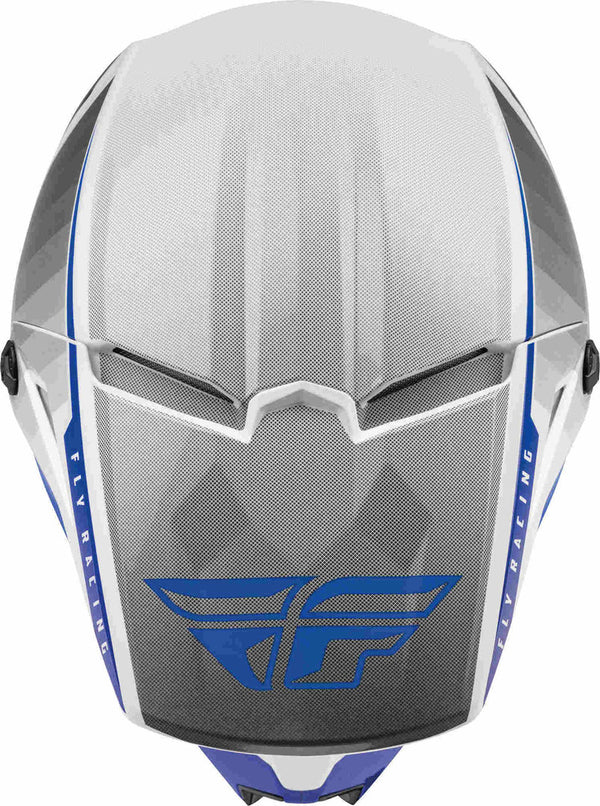 FLY RACING 头盔 Kinetic Drift Youth Motocross Helmet Blue/White