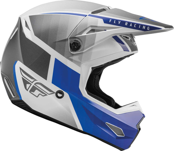 FLY RACING 头盔 Kinetic Drift Youth Motocross Helmet Blue/White