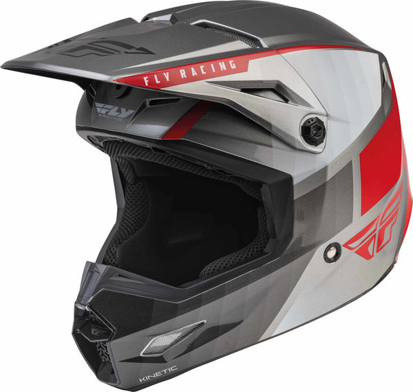 FLY RACING 头盔 Kinetic Drift Motocross Helmet Gray/Red