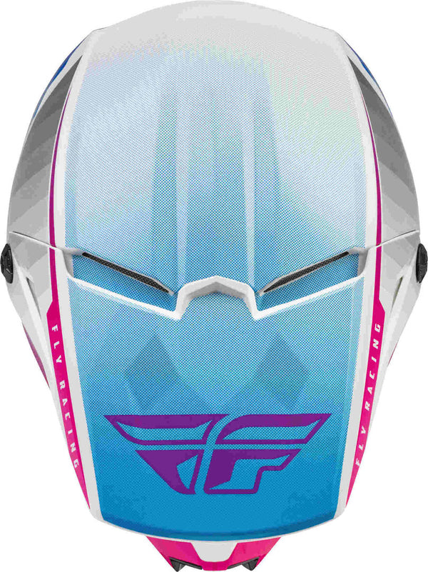 FLY RACING 头盔 Kinetic Drift Motocross Helmet White/Pink/Blue
