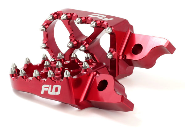 Flo Motorsports 脚踏 Kawasaki/Honda Pro Series Foot Pegs RED KAW/HON