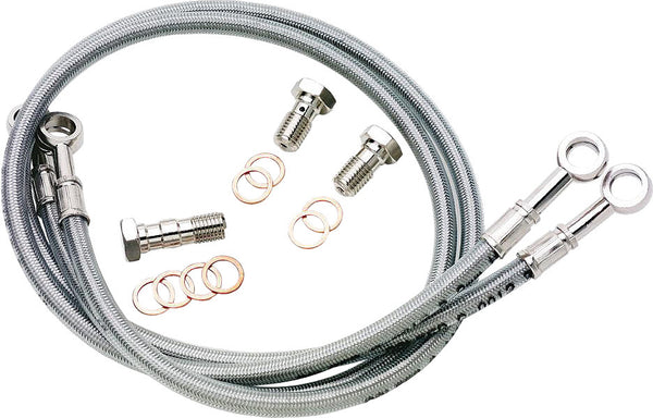 GALFER 刹车 BRAKE LINE FRONT SILVER YAMAHA