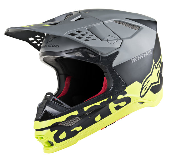 ALPINESTARS ALPINESTARS M8 头盔 Supertech M8 Radium Helmet Gloss Black/Grey/Yellow M-8