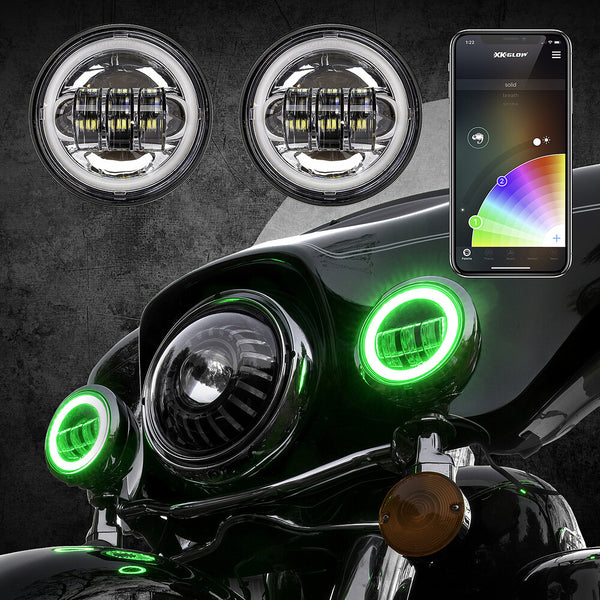 XK GLOW 照明 4.5" XK Chrome Driving Lights