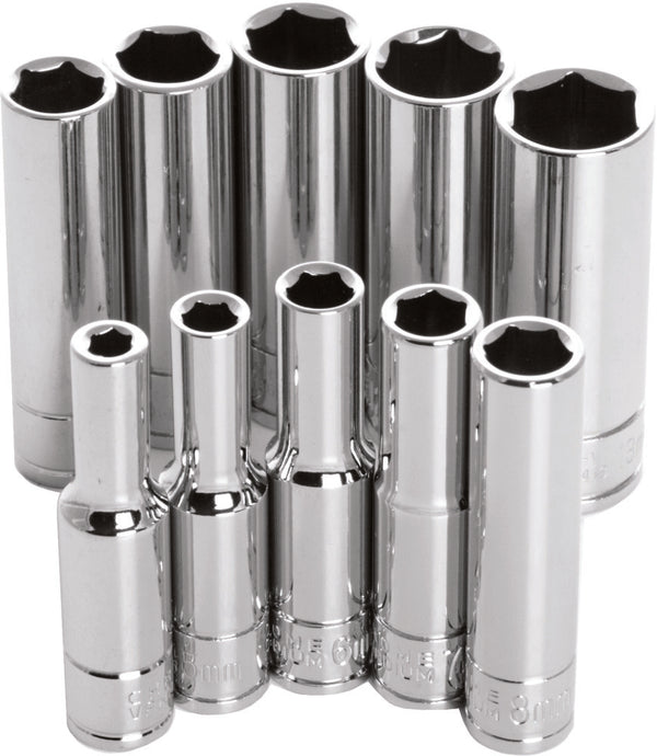 PERFORMANCE TOOL 工具 1/4" Metric Socket Set
