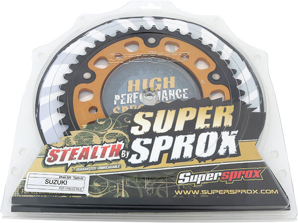 SUPERSPROX 链轮 REAR STEALTH SPROCKET ALU/STL 42T-520 GLD HAY/SUZ/TRI