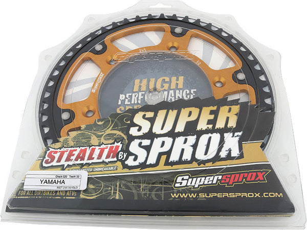 SUPERSPROX 链轮 REAR STEALTH SPROCKET ALU/STL 50T-520 GLD YAM