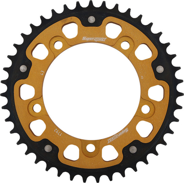 SUPERSPROX 链轮 REAR STEALTH SPROCKET ALU/STL 43T-525 GLD SUZ/TRI
