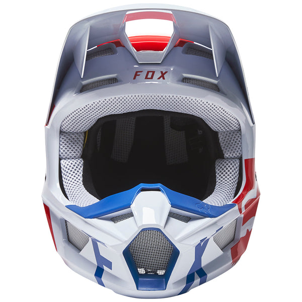 FOX 头盔 V1 Skew Helmet ECE [白/红/蓝]
