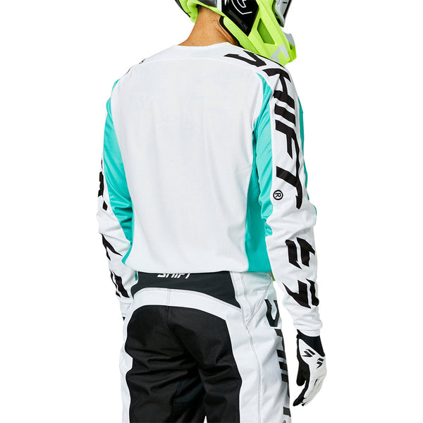 SHIFT 骑行服 WHITE LABEL FADE JERSEY [白/绿]
