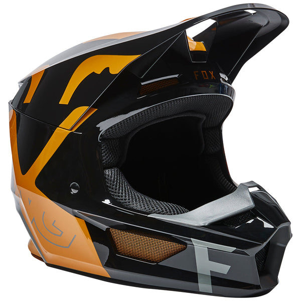 FOX 头盔 V1 Skew Helmet ECE [黑/金]