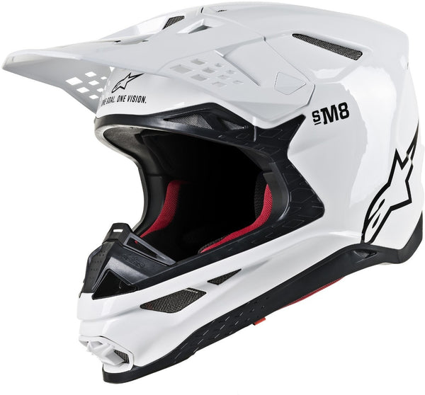 ALPINESTARS M8 头盔 Solid Motocross Helmet White/Black