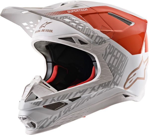 ALPINESTARS M8 头盔 Triple Motocross Helmet White/Orange
