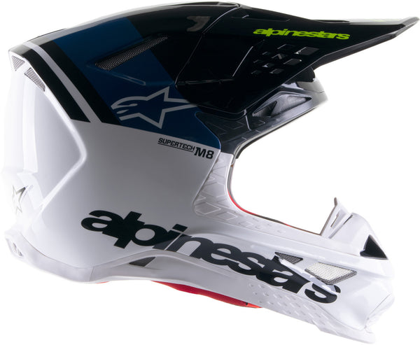 ALPINESTARS M8 头盔 Radium 2 Motocross Helmet Blue/White
