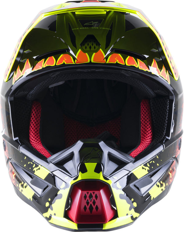 ALPINESTARS 头盔 S-M5 Solar Flare Motocross Helmet Black/Red/Yellow