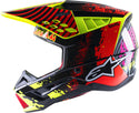 ALPINESTARS 头盔 S-M5 Solar Flare Motocross Helmet Black/Red/Yellow