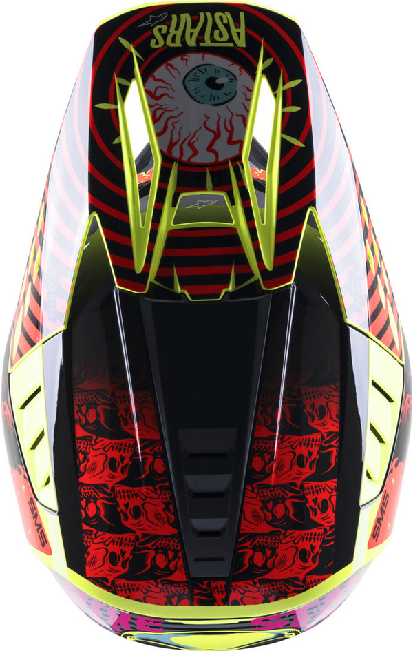 ALPINESTARS 头盔 S-M5 Solar Flare Motocross Helmet Black/Red/Yellow