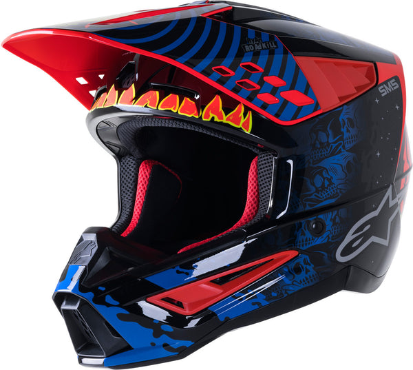 ALPINESTARS 头盔 S-M5 Solar Flare Motocross Helmet Black/Red