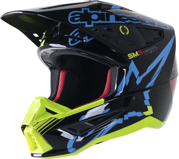 Alpinestars S-M5 Action Motocross Helmet Black/Red/Yellow